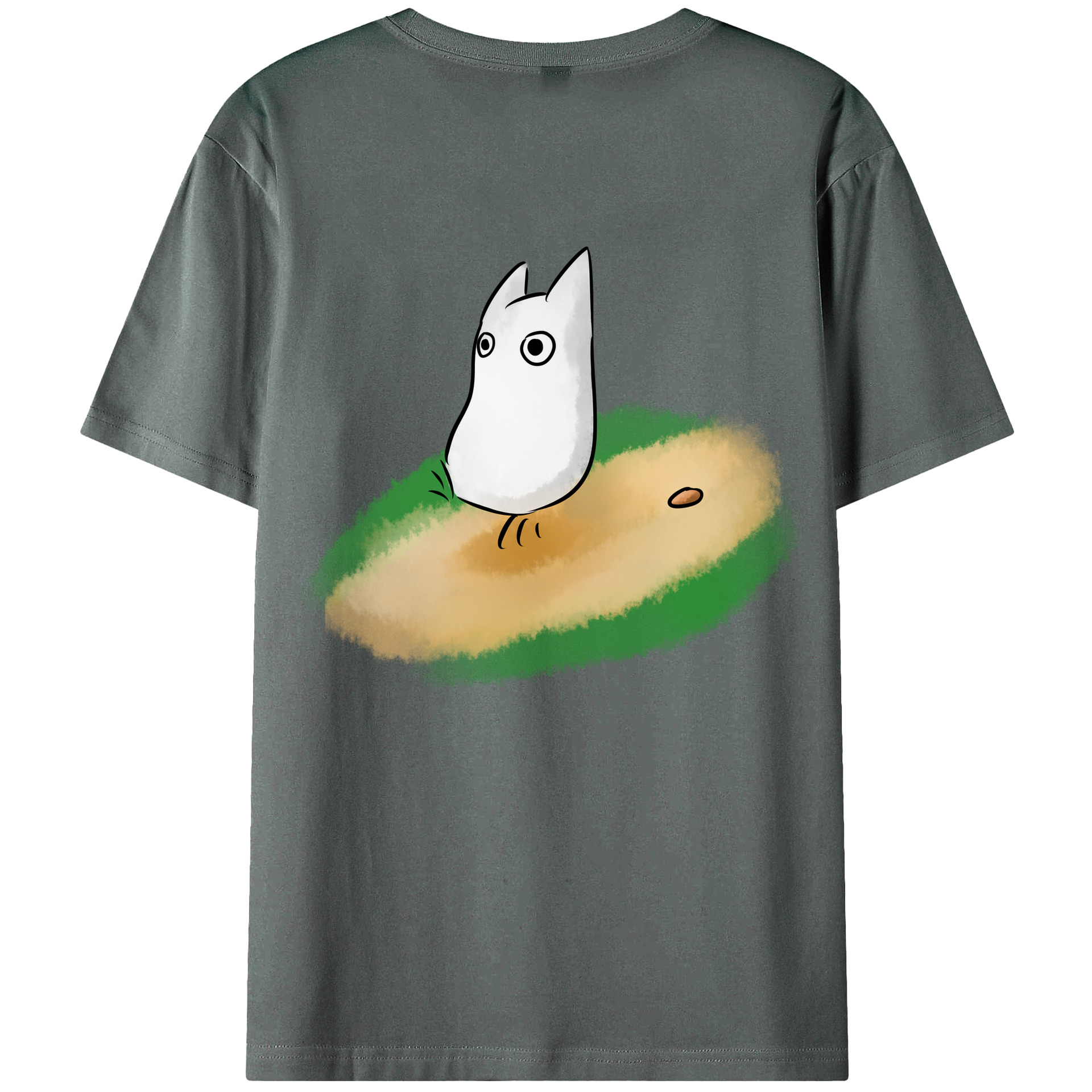 （画像用） となりのトトロ 草壁メイ 草壁サツキ My Neighbor Totoro Satsuki Kusakabe Mei Kusakabe 綿100％ メンズ半袖Tシャツ（バックプリント） 通気性